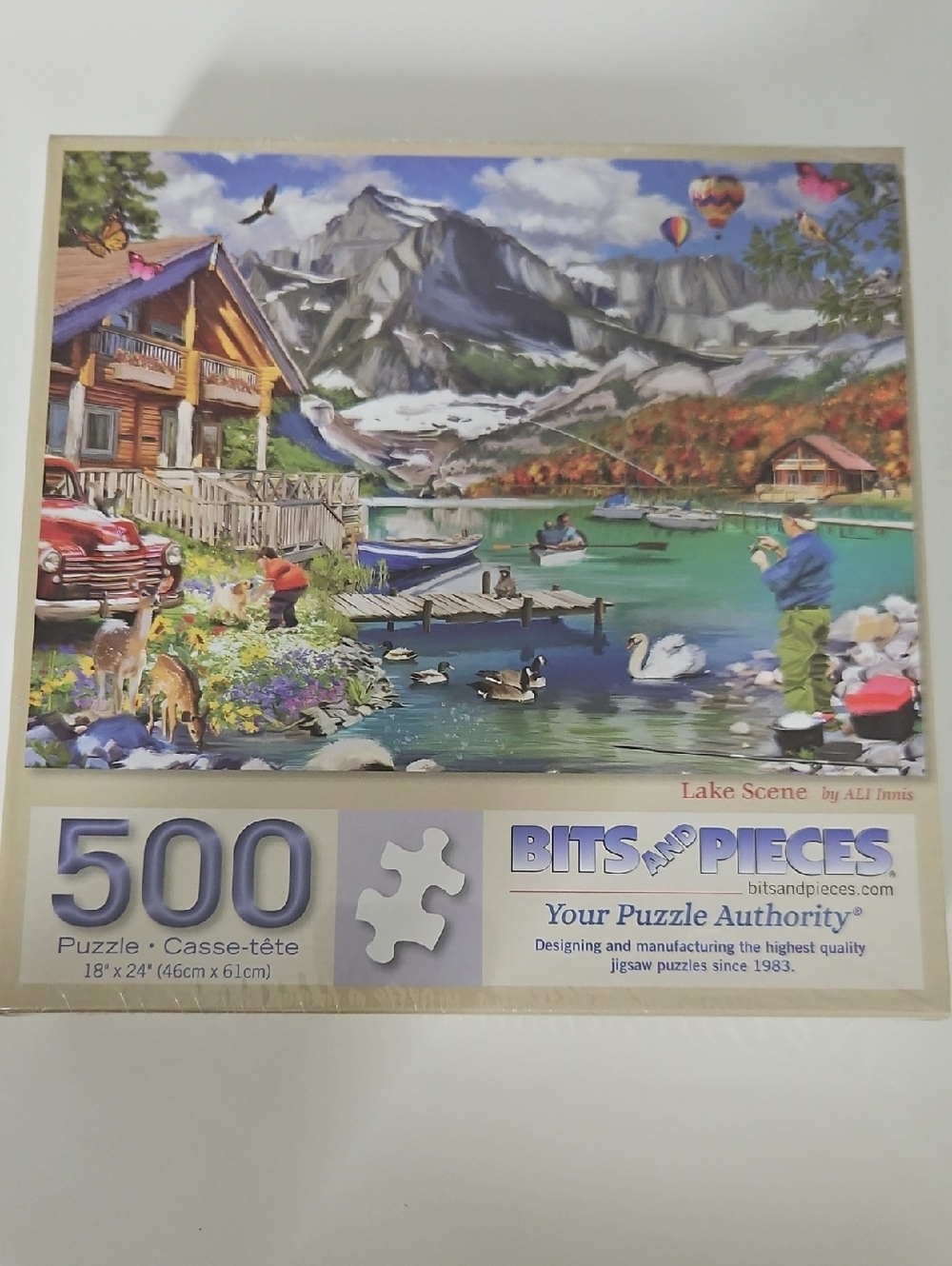 Bits and Pieces 500-Piece Lake Scene By Ali Innis Jigsaw Puzzle - Multicolor